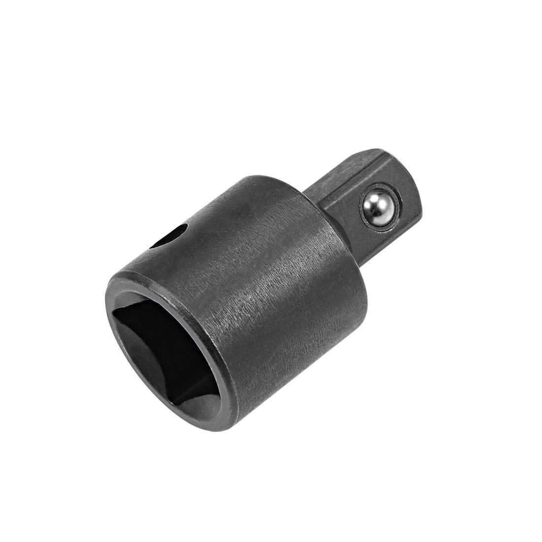 sourcing map 1/2 Inch Drive (F) x 3/8 Inch (M) Socket Reducer, Female to Male, Cr-V (Black)