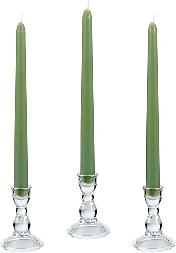 Miniatura 9 de Portavelas de cristal para velas cónicas, juego de 6 portavelas decorativos transparentes para decoración de Navidad y Acción de Gracias, boda,