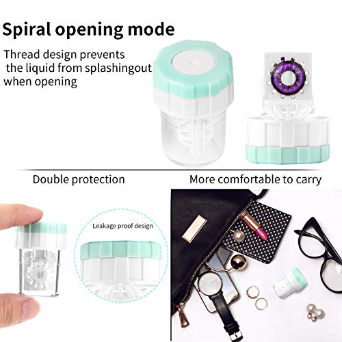 Lamoutor 8Pcs Manually Contact Lens Washer Cleaner Plastic Lens Cleaner Case Random Color - Thumbnail 4