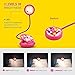 Vekkia Cute Rechargeable Book Light, Eye-Care Clip on Lights for Reading in Bed, 3 Colors & 3 Brightness, 1.8oz Lightweight, Up to 40 Hours Useage, Great Gifts for Kids & Readers (Rose Red)