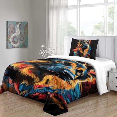 Parure de couette Berger Allemand lit enfant pour chambre cosy