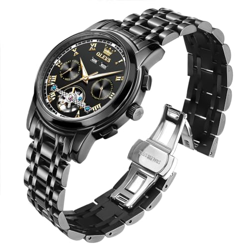 Image of OLEVS Watches for Men Stainless Steel Business Dress Large Easy to Read Analog Watch Waterproof Luminous Casual Luxury Men Watch