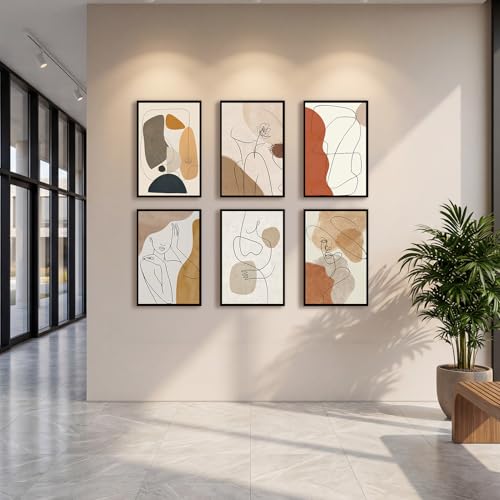 Image of Lavezee 16x24 Poster Frame Black, 6 Packs Lightweight 16 x 24 Poster Frames for Wall Mounting, Display 16 by 24 Pictures, Posters & Art Prints Vertically or Horizontally