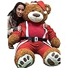 Big Plush Giant Christmas Teddy Bear 60 Inch Soft Wears Santa Claus Suit 5 Foot Xmas Teddybear Brown