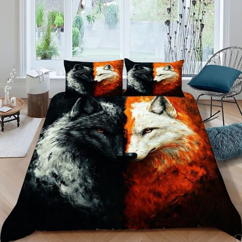 Couvre-lit microfibre forest animals parure de couette double 3 pcs - 3