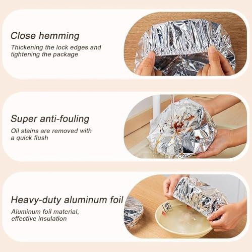Fundas de papel de aluminio reutilizables de 11-28 cm para evitar salpicaduras 8