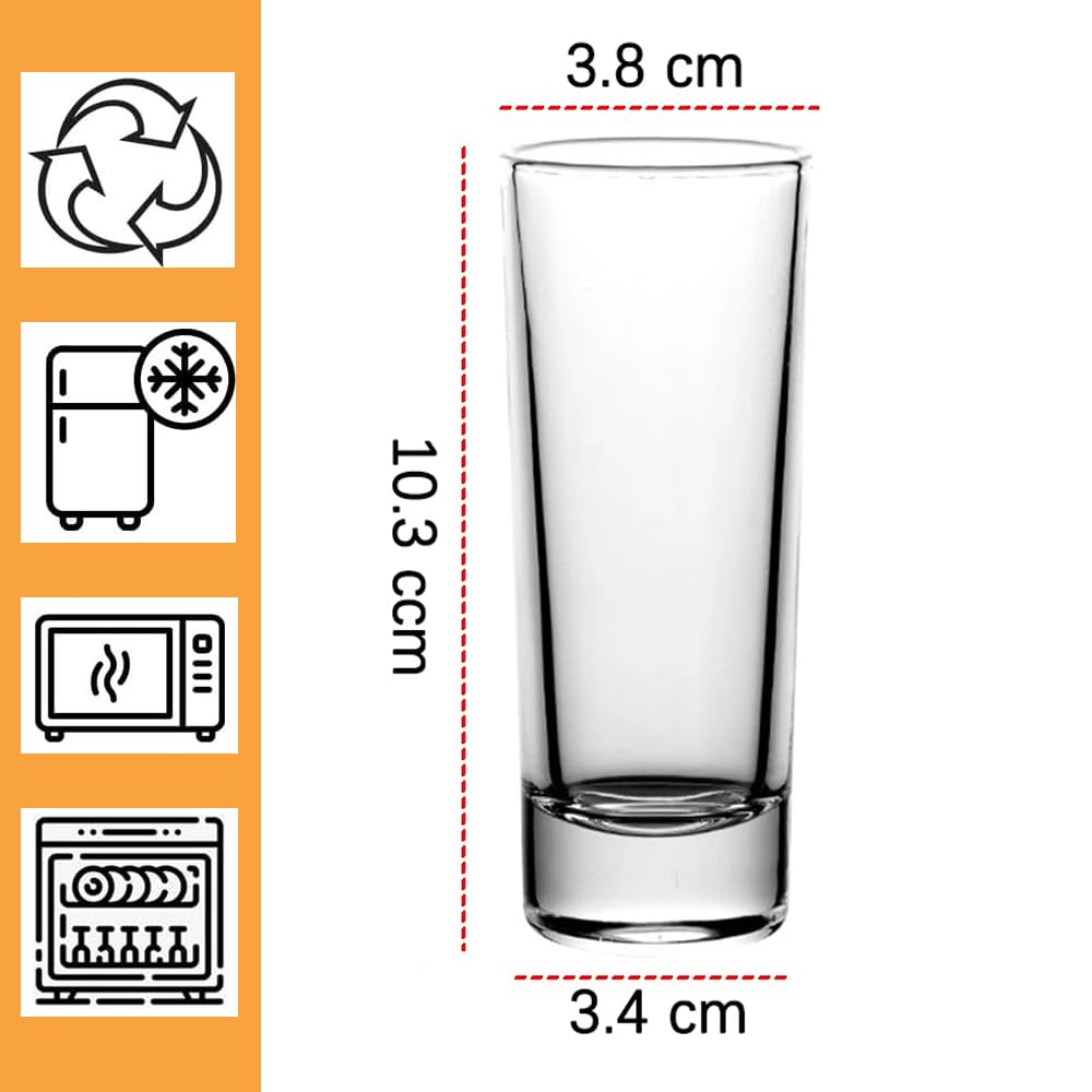 Set 12 Bicchierini Da Shot In Vetro 30 Ml – Base Pesante, Per Liquori, Cocktail E Whisky