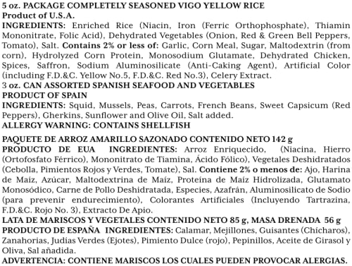 Vigo Authentic Paella Valenciana, Yellow Rice & Seafood Dinner, Spanish Recipe (Yellow Rice & Seafood Dinner, 8 Ounce (Pack of 6)) - Thumbnail 3