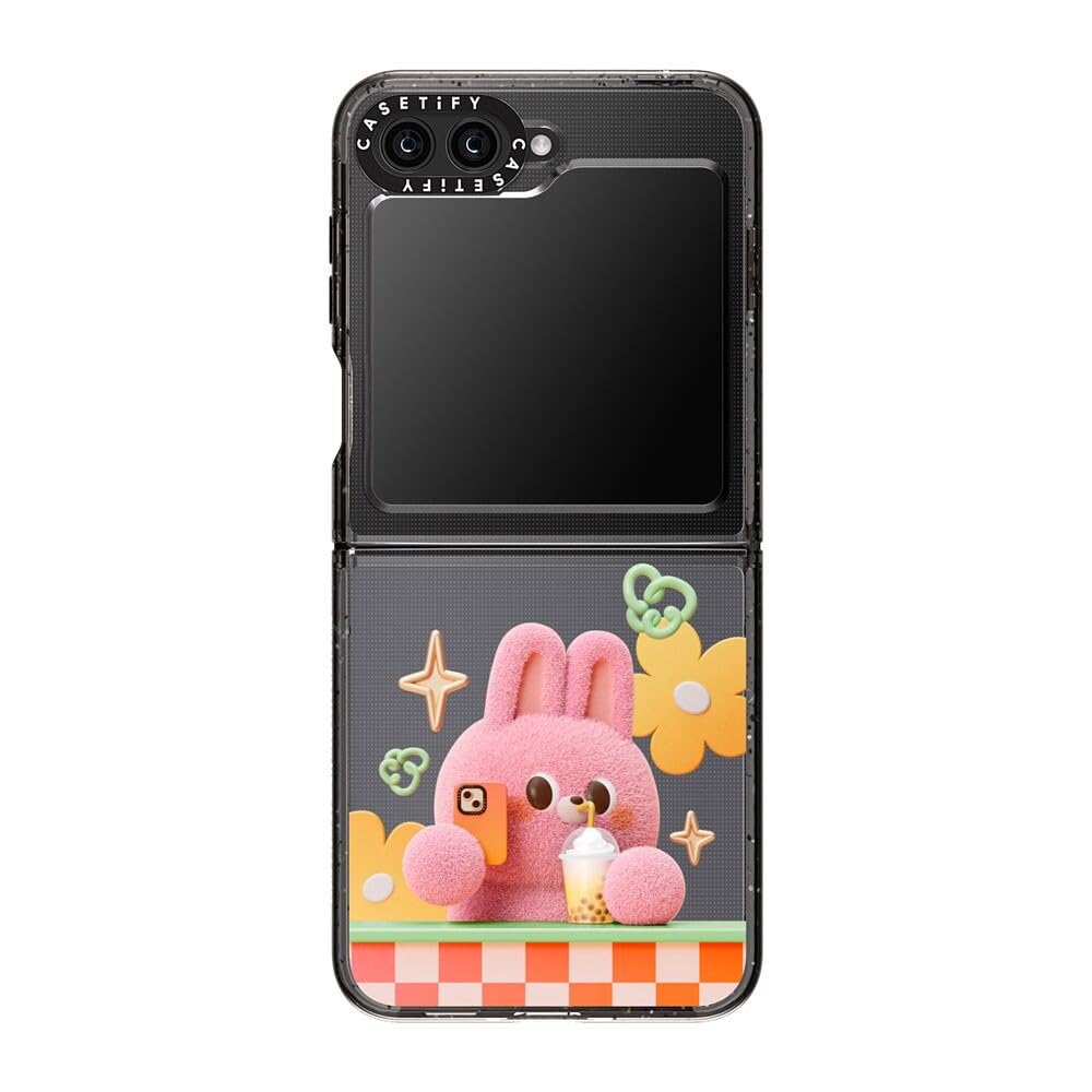 CASETiFY Impact Case for Samsung Galaxy Z Flip 5 - Selfie- Clear Black