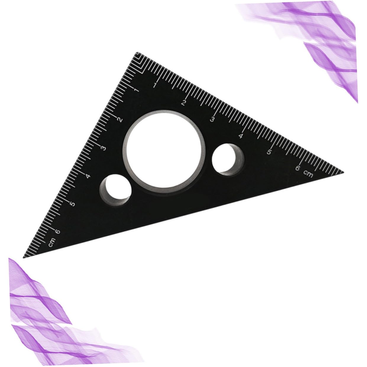 Aluminum Alloy Triangular Rule Height Gauge for Woodworking, Lightweight and Convenient to Carry, 45 Degree Carpenter Ruler for DIY and Home Use, Sturdy Black Woodworking Measuring