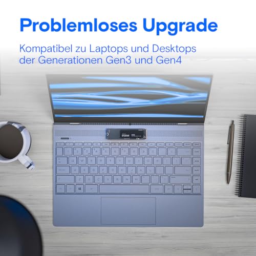 Crucial P310 SSD 4TB M.2 2280 PCIe Gen4 NVMe, bis 7.100 MB/s, für Laptop, Desktop PC & Handheld-Spielekonsolen… – Ansicht 4