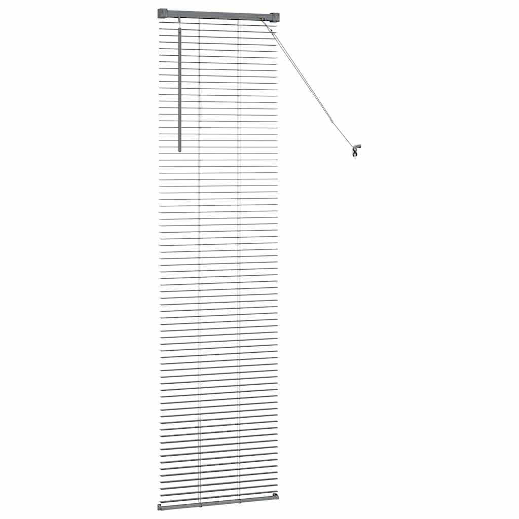 Stores vénitiens Gris foncé en Aluminium 175 x 45 cm pour fenêtres intérieures, Stores & Shades avec contrôle lumière et intimité, Stores pour fenêtres Maison, Stores sans perçage