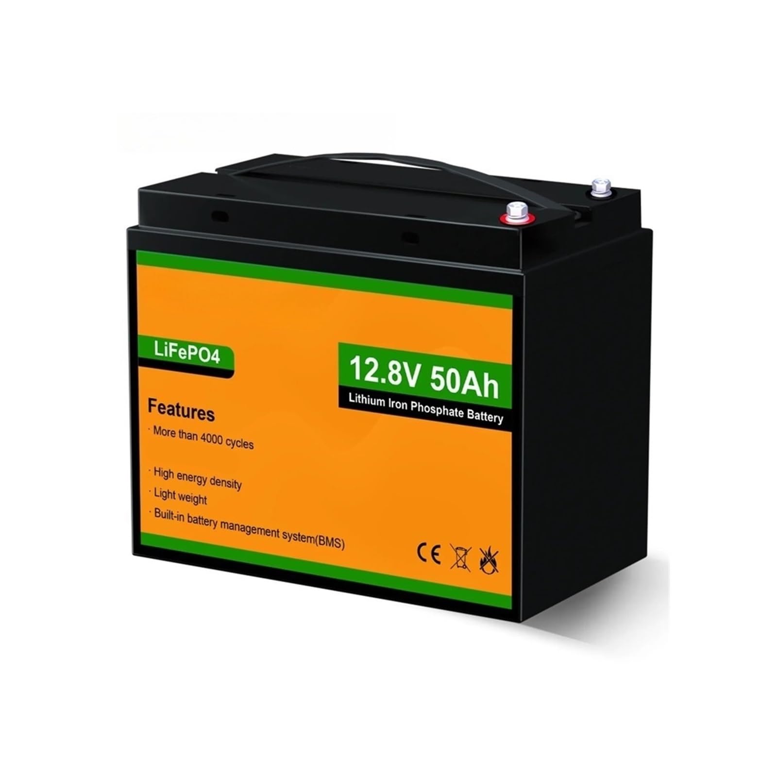 Batteria Al Litio Ferro Fosfato Con Accumulo Di Energia Solare Da 12,8 V 50 Ah
