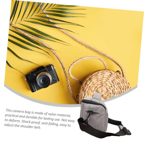 Bolsa para cámara digital portátil de nylon resistente gris contra impactos 3