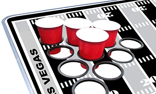 8-Foot Professional Beer Pong Table w/Holes - Las Vegas Football Field Graphic - Thumbnail 4