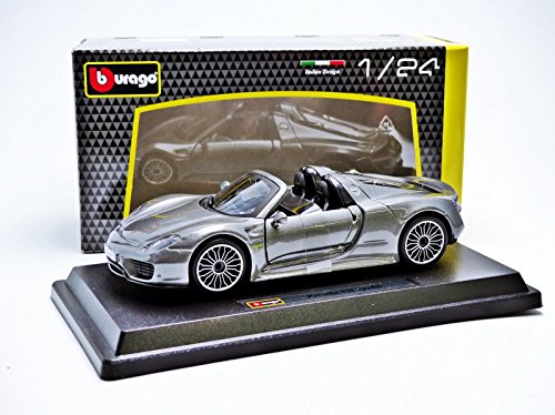 Bburago 1: 24 Scale – 21076 – Porsche 918 – 2013 – Grey