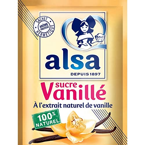 ALSA - Sucre Vanillé Sachet 90G - Préparation Pâtisserie Maison – Douceur Vanillée pour Vos Gâteaux - Lot De 4
