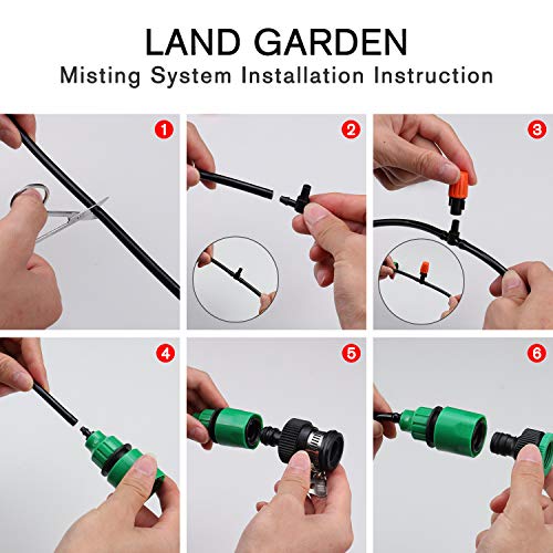 Lsnisni Multifunction Trampoline Sprinkler 65 FT Misting Cooling System Kit Waterpark Summer Game Toys Accessories for Kids and Adults in Patio Garden LawnSwimming Pool Irrigation Kit - Thumbnail 6