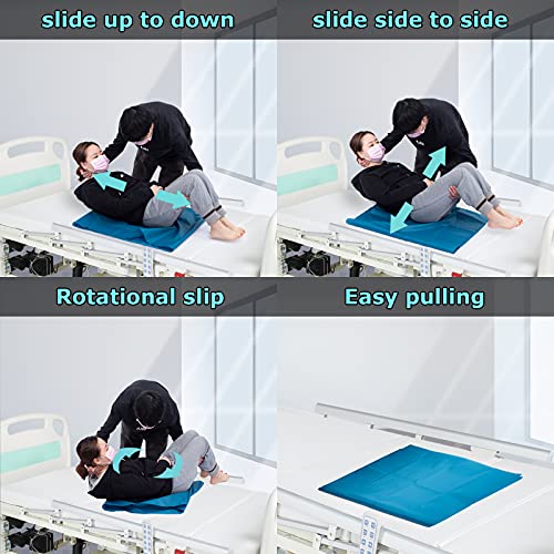 Image of [LOSCHEN] Tubular Slide Sheet for Patient Transfer, Sliding Draw Sheets to Assist Moving Elderly - for Cars, Vehicles, Wheelchairs and Bed Transfers - Hospitals & Home Care (Green, 28 inchx28 inch(72x72cm))