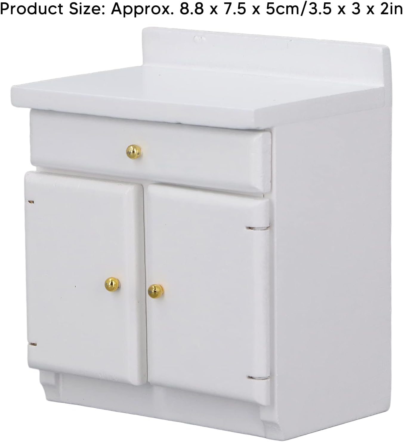 Keenso 1pc Sturdy Birch Dollhouse Kitchen Cabinet Delicate Miniature Cabinet for 1:12 Doll House Accessories Simulation Furniture