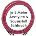 Produktbild Acetylen Sauerstoff Gasschlauch Zwillingsschlauch 5 Meter - Profi Gummischlauch zum autogen schweißen oder schneiden - Profiqualität von Gase Dopp