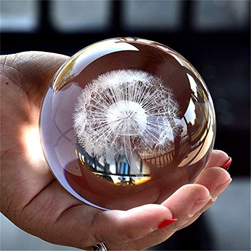 TYGJB Statuetta 3D Sfera di Cristallo Feng Shui Regalo Ufficio Decorativo Tempesta Vetro Palla Palle Ornamenti Artigianato Statua