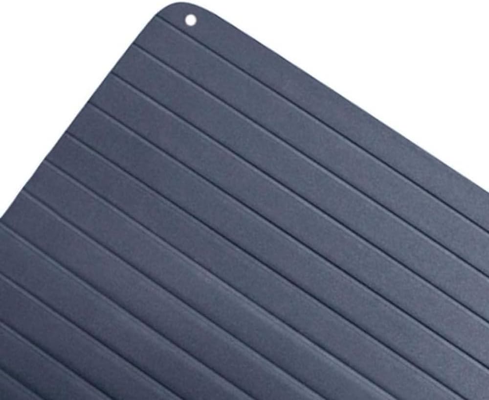 ITMEAT解凍プレート自然解凍アルミニウム高速解凍長方形の家庭用キッチン用品ステーキ冷凍食品肉高速解凍みじん切り (Large)