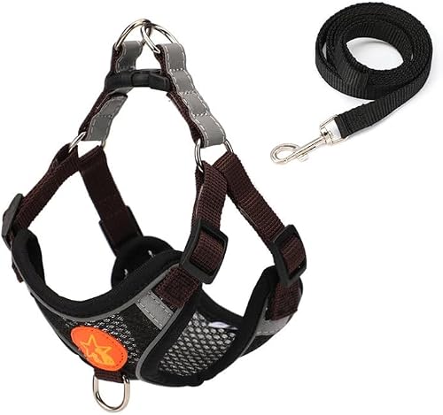 Pet Dog Harness Reflective Anti-Break-Off Vest-Style Leash, Color: Mesh Black(Xs)