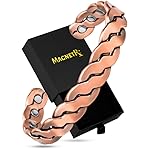 MagnetRX Copper Magnetic Bracelets - Effective Pure Copper Bracelet for Men and Women - Adjustable Cuff Bangles (Twisted Copper)