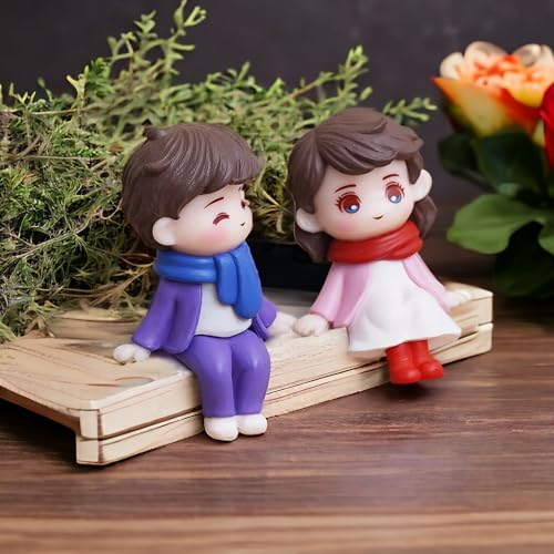 ascension Mini Couples Gift for Girlfriend Boyfriend Figurines and Valentine Decoration Items Showpiece for Valentines Day Gift Miniature Set for Living Room Bed Room Decor 2