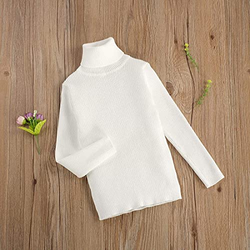Image of CHACKO Boy's|Girl's Winter Woollen Full Sleeve High Neck Sweater|Skeevy Pack of 01(White)