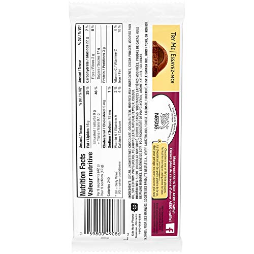 AERO Dark Cherry Truffle Chocolate Bar, 85g/ 3oz, (Imported from Canada)