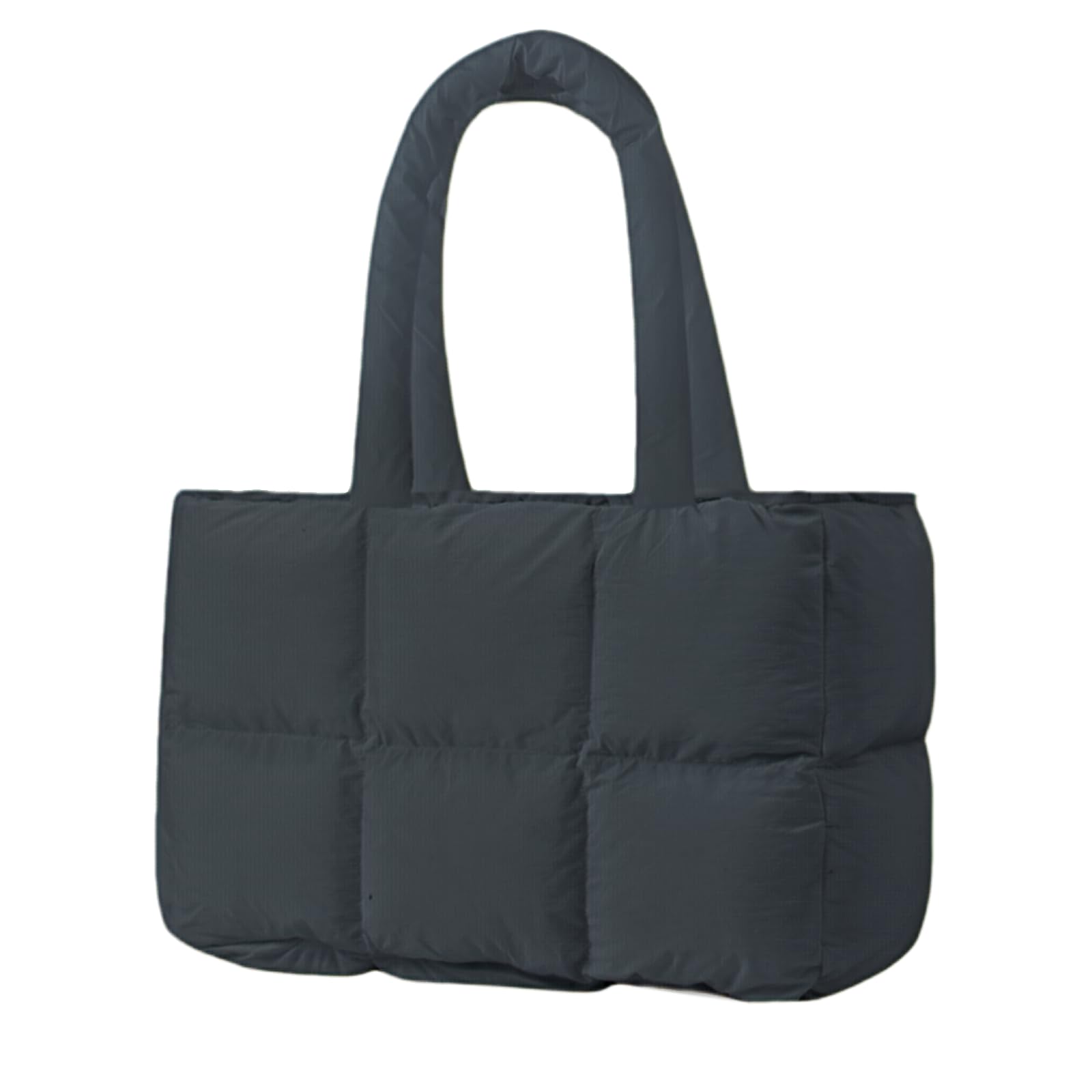 IAUGOPuffer Tote Bag for Women, Large Quilted Carryall Soft Puffy Crossbody Hobo Handbag
