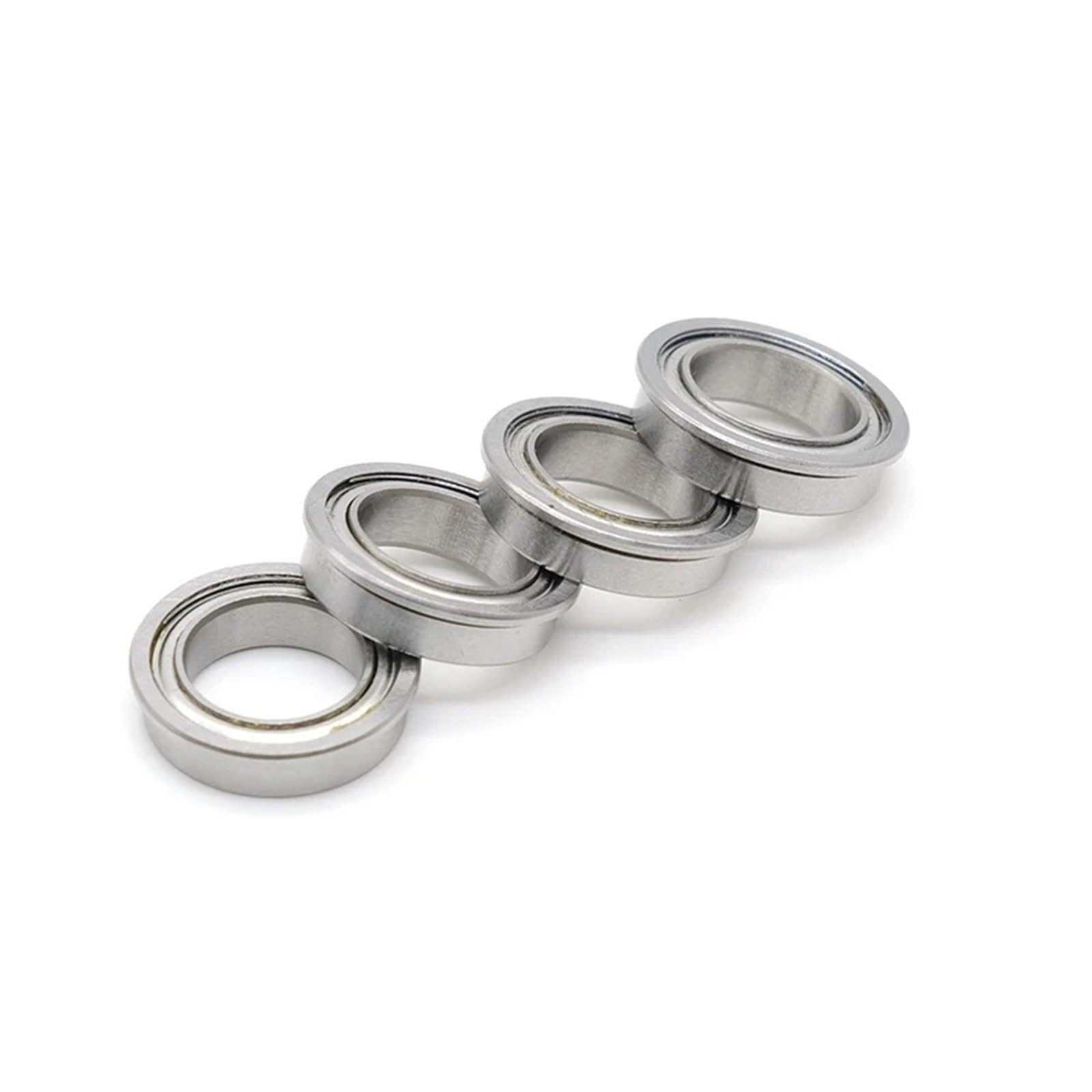Rodamiento, F6802ZZ 2 uds rodamiento de brida 15x24x5mm ABEC-7 piezas equipos mecánicos alta velocidad selladas Metal acero cromado