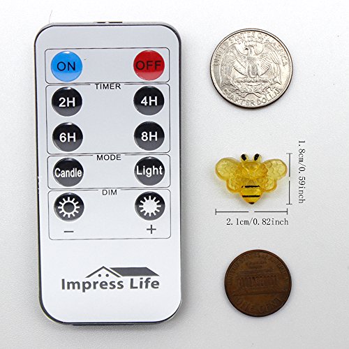 Impress Life Honey Bee Fairy String Lights, 10 Foot 40 Led, Usb & Battery Operated 8 Modes With Remote Control For Wedding, Party, Festival, Indoor, Outdoor Decoration #TOP6