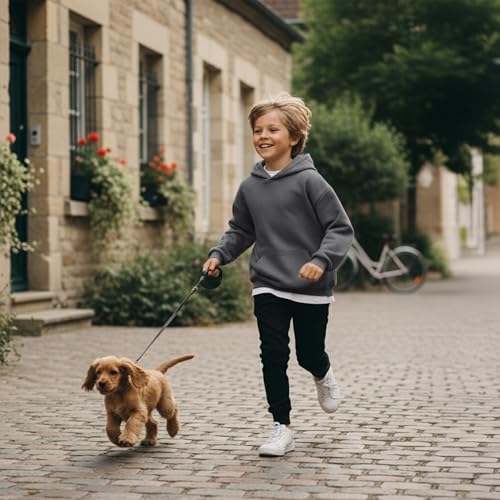 Image of Ohoo Youth French Terry Pullover Hoodie - 100% Cotton Pre-Shrunk Soft Midweight Sweatshirt for Boys Girls