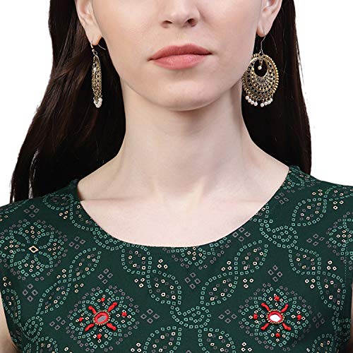 Image of Stylum Women's Printed Rayon Flared Kurta Dupatta Set