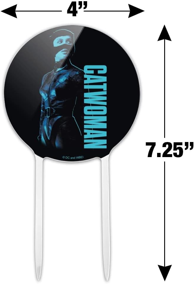 Acrylic The Batman Catwoman Cake Topper Party Decoration for Wedding
