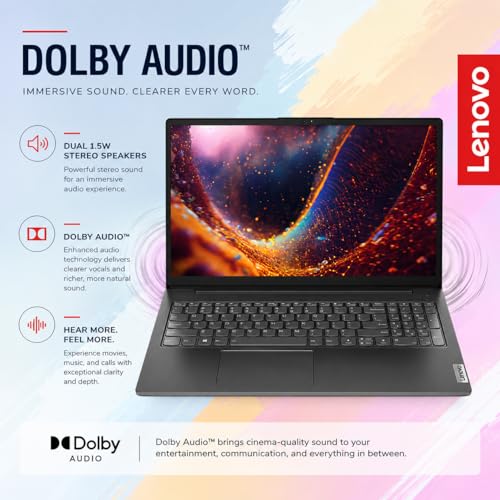 Image of Lenovo V15 Business Laptop 2026 Edition, AMD Ryzen 3 7000-Series(Beat i7-1065G7), 15.6 inch FHD Display, 16GB DDR5 RAM, 512GB NVMe SSD, Wi-Fi 6, Ethernet RJ-45, Dolby Audio, Windows 11 Pro