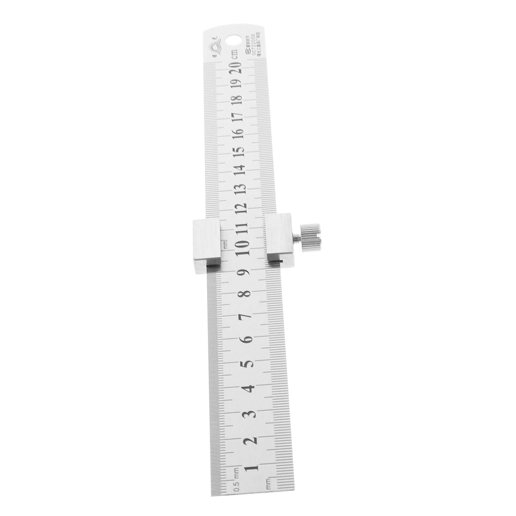 DOITOOL 4 Regla Inoxidable con Bloque Posicionador Regla Metálica Grosor para Carpinteros Herramienta de Medición Precisa para Bricolaje y Trabajo Profesional