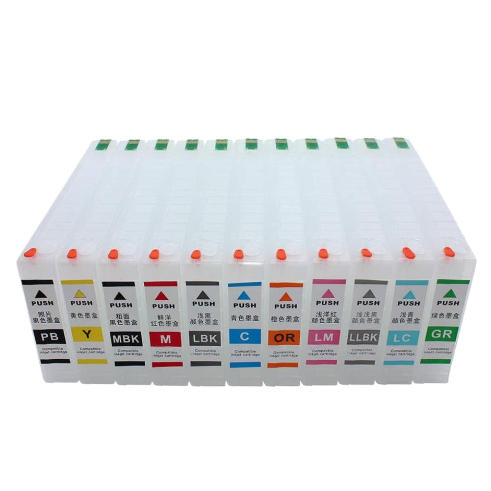 Juego de Cartuchos de Tinta Recargables de 11 Colores de 300ML con Chip de reinicio automático Compatible con T6531-T6539 T653A T653B para impresoras seleccionadas