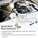 FIRSTINFO A1161US 2 Liter Vacuum Brake Bleeder Extractor w/Refilling Bottle Kit Includes 4.9 ft Long Silicon Bleeding Hose w/Non-Return Check Valve + Oil Stopper Valve
