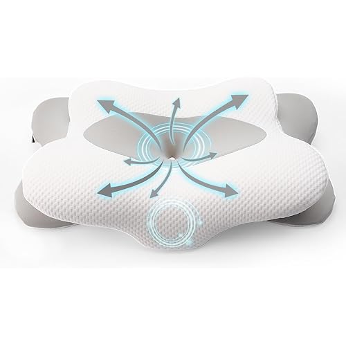 Orthopedic Cervical Pillow for Neck & Shoulder Pain – Adjustable Butterfly Contour Memory Foam, Cooling Breathable Cover, Deep Sleep Support for Side & Back Sleepers
