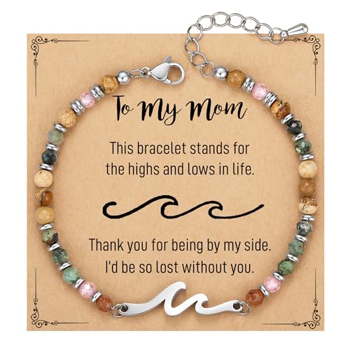Image of TONY & SANDY Friend Gifts for Women, Unique Birthday Gifts for Women, Sister Gift from Sister, Wave Bracelet, Christmas Stocking Stuffers for Woman Female, Bestie Friendship Bracelets