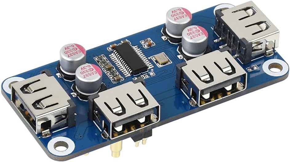 USB HUB HAT (B) for Raspberry Pi Series with 4X USB 2.0 Ports Compatible with USB 2.0/1.1, Plug-and-Play