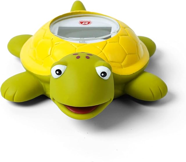 Doli Yearning Turtle Baby Bath Thermometer, Toddlers Floating Bath Toy, Bathtub Thermometer at Fahrenheit and Celsius - Green