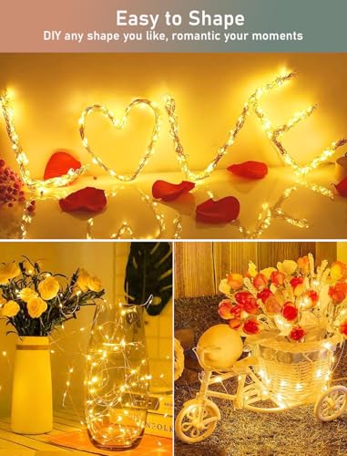 6 Stück Mini Lichterkette Batterie mit Timer,2M 20LED Mini Lichterkette mit – Bild 4