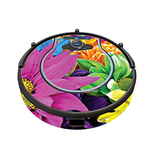 Image of MightySkins Skin Compatible with Shark Ion Robot 750 Vacuum Minimal Coverage - Colorful Flowers | Protective, Durable, and Unique Vinyl Decal wrap Cover | Easy to Apply, Remove | Made in The USA