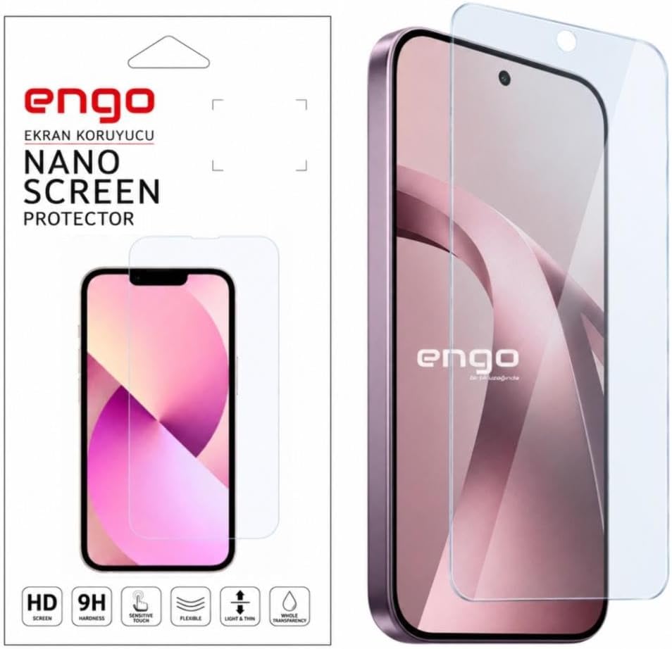 Engo Xiaomi 17T İle Uyumlu Ekran Koruyucu 9H Temperli Kırılmaz Esnek Nano Cam, Çizilmeye Dayanıklı Koruma, HD Şeffaf