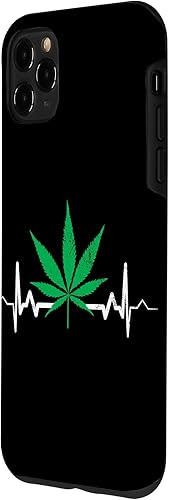 Miniatura 2 de iPhone 11 Pro Max Weed Heartbeat Pot Cannabis Leaf Marihuana 420 Stoner Estuche de regalo